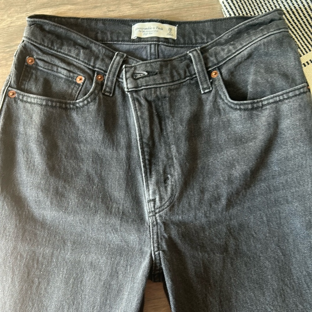 Black Abercrombie 90s relaxed Jean